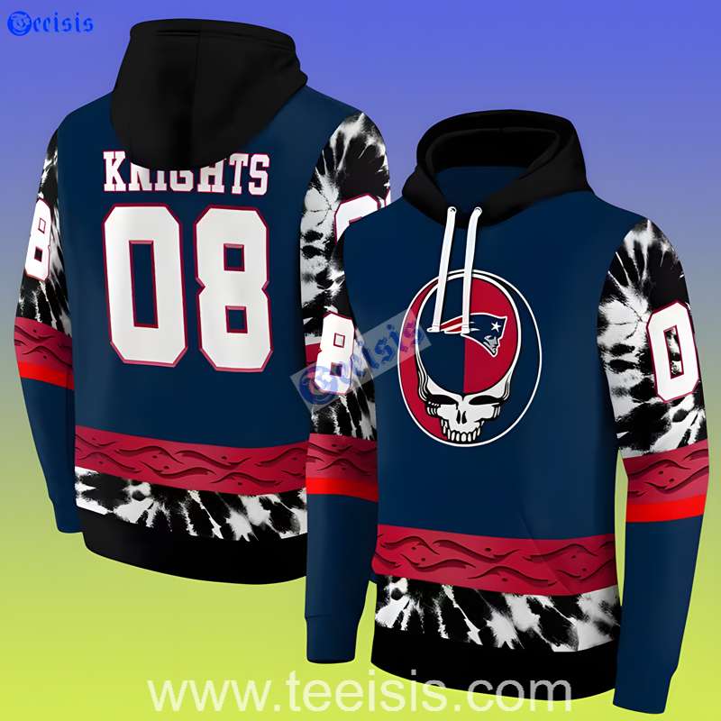 New England Patriots Grateful Personalized 3D Hoodie Blue For Sale