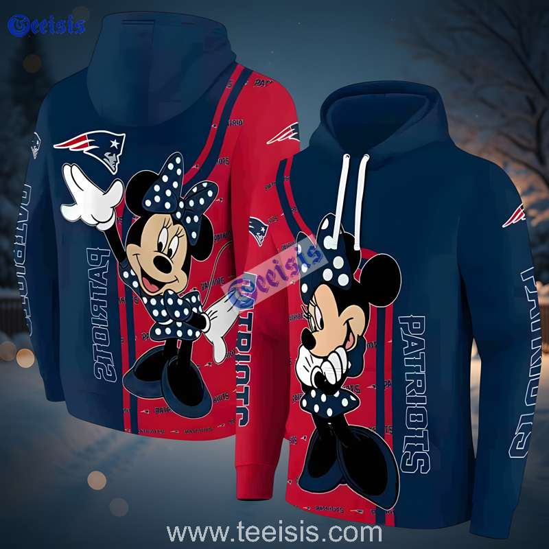 New England Patriots Minnie Mouse 3D Hoodie Costume