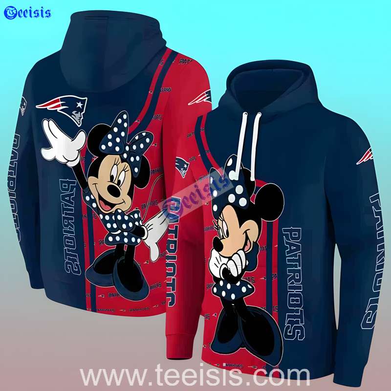 New England Patriots Minnie Mouse 3D Hoodie Costume