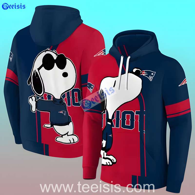 New England Patriots Playful Snoopy 3D Hoodie For Fans