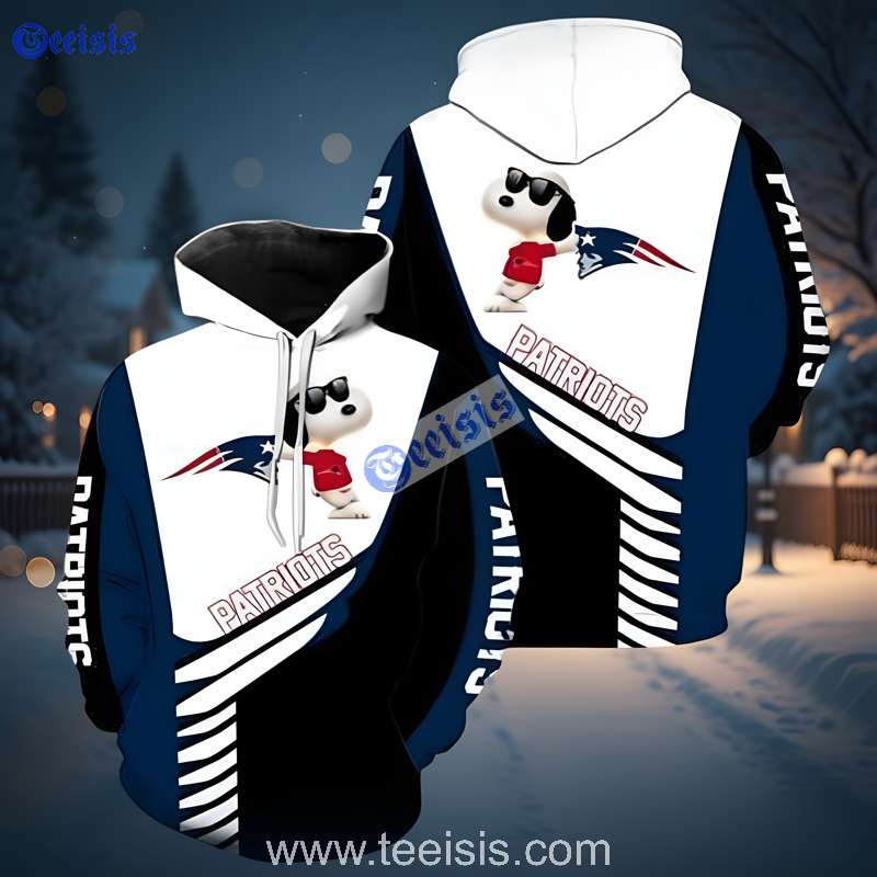 New England Patriots Snoopy 3D Hoodie For Women