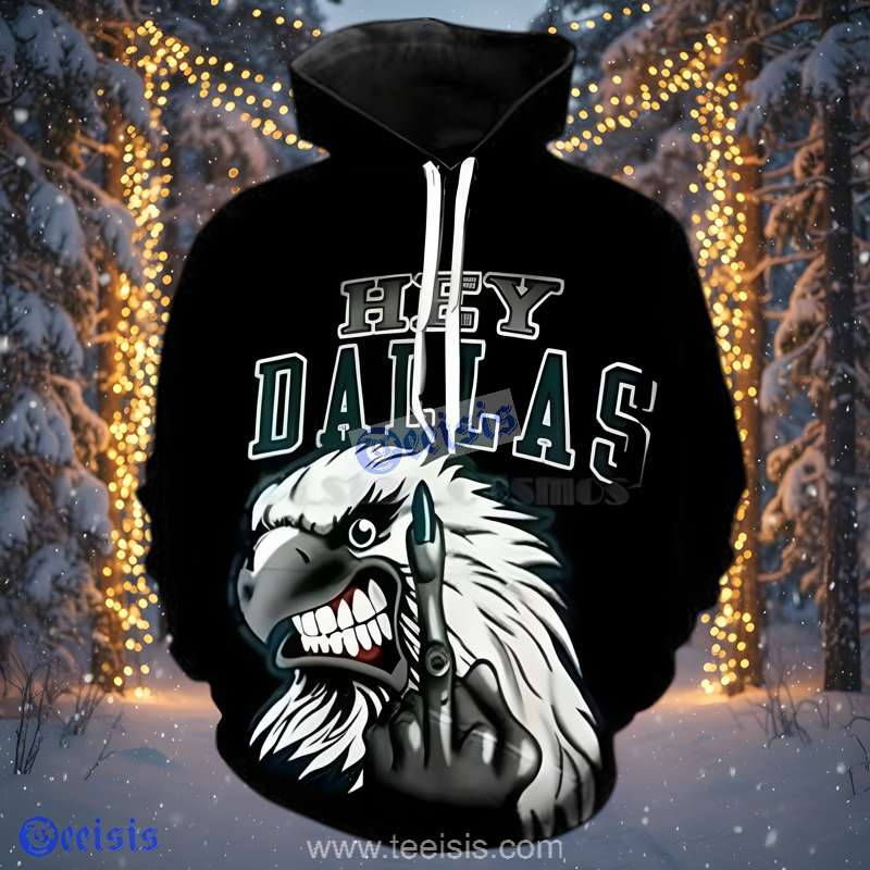 Philadelphia Eagles Funny Rivalry 3D Hoodie Savage Eagle Mascot Taunting For Fans