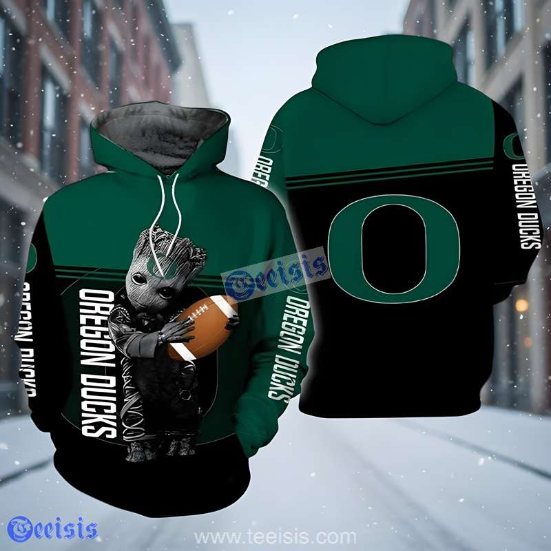 Philadelphia Eagles Groot Hugging Logo Green Black Unisex 3D Hoodie