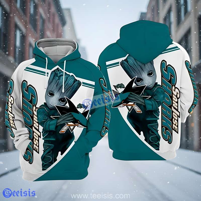 Philadelphia Eagles Groot Hugging Logo Green White 3D Hoodie Youth
