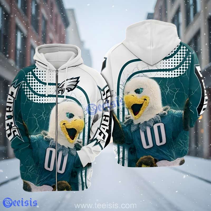 Philadelphia Eagles Mascot Trendy 3D Hoodie For Fans