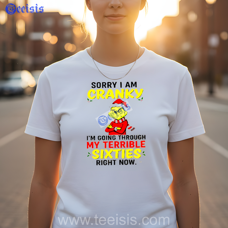 Sorry I Am Cranky Im Going Through My Terrible Sixties Right Now Mens Christmas Tees