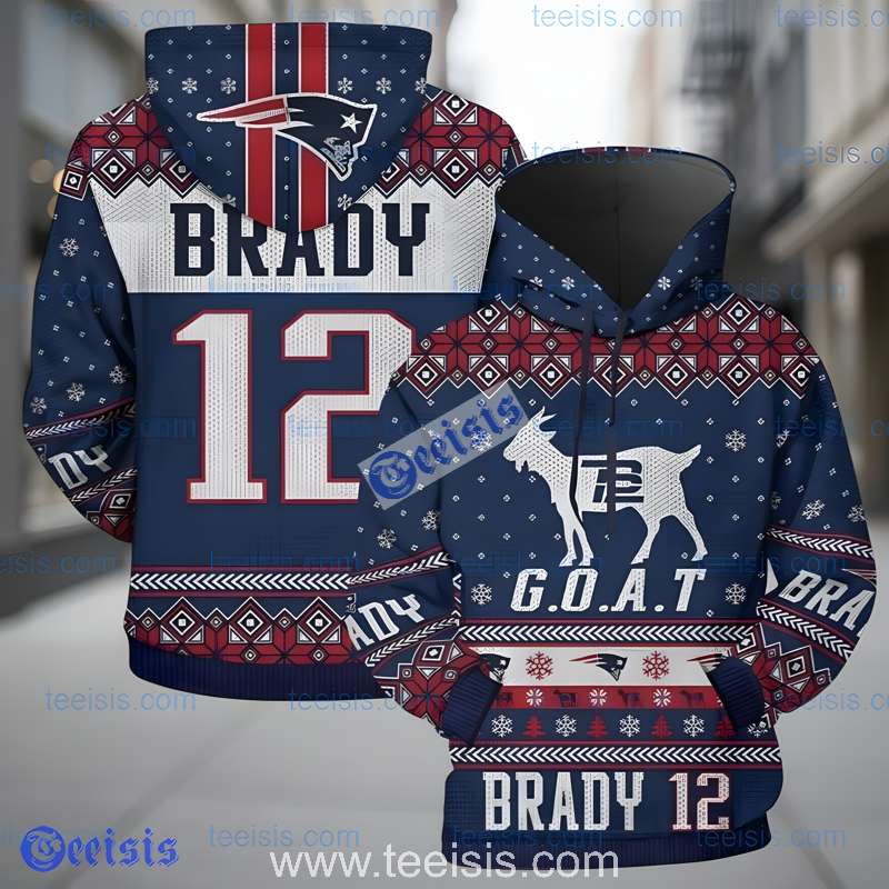 Tom Brady New England Patriots Goat 3 Hoodie For Fans