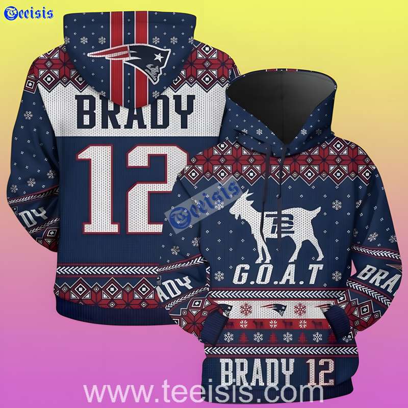 Tom Brady New England Patriots Goat 3 Hoodie For Fans