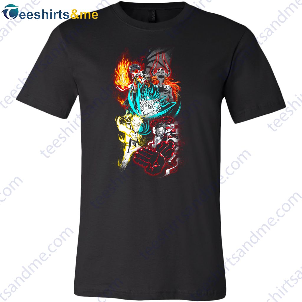 Anime Fan Gift, Son Goku, Dragon Ball, And Naruto Shirt Trio
