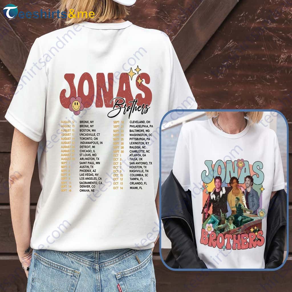 Jonas Brothers 2-Sided Tour Shirt, Band Fan Tee