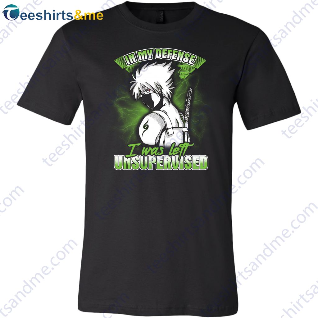 Kakashi Hatake Naruto Shirt, ‘Left Unsupervised’, Anime Fans Gift