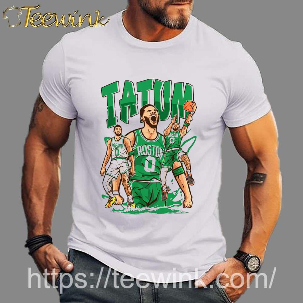 Jayson Tatum Boston Celtics Cartoon Style Shirt