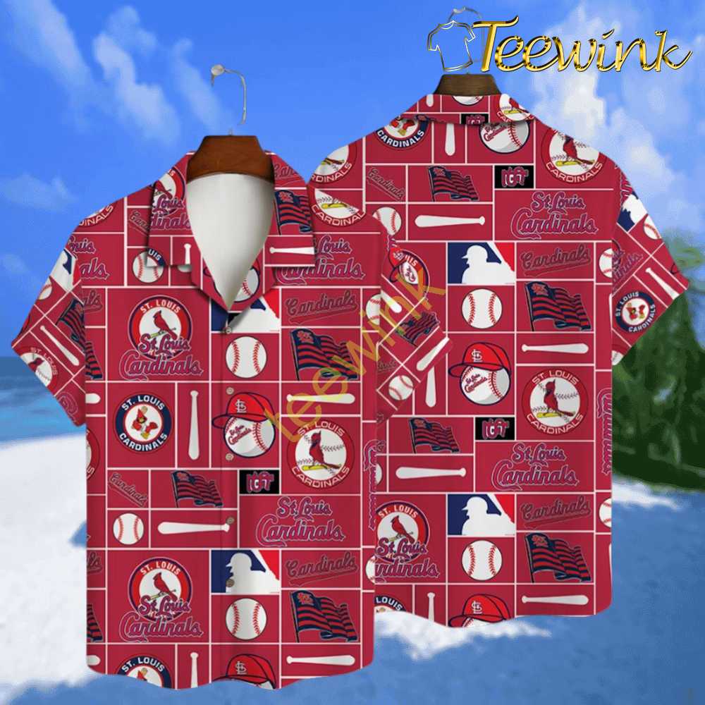 St. Louis Cardinals Baseball Blocks Hawaiian Shirt