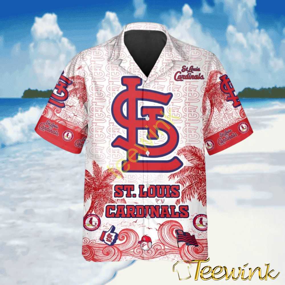 St. Louis Cardinals Ocean Waves Hawaiian Shirt