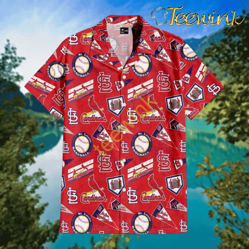 St. Louis Cardinals Scarlet Dynasty Hawaiian Shirt