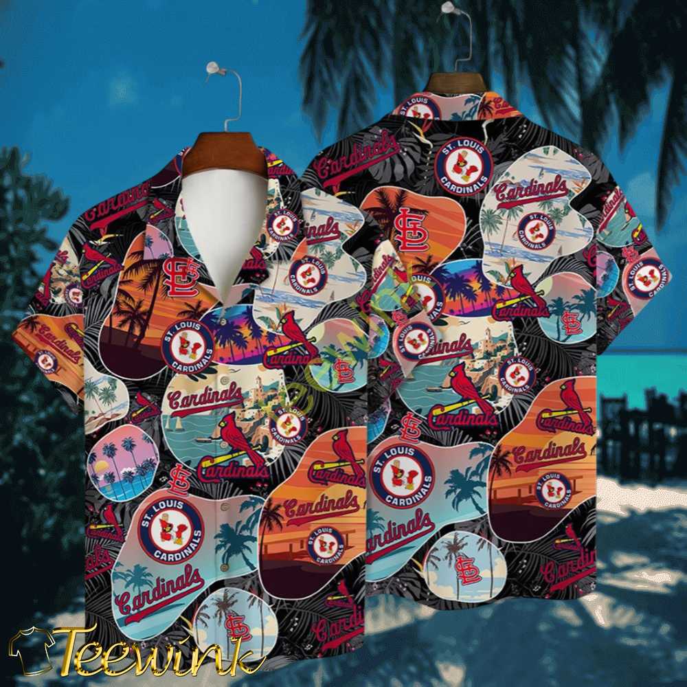 St. Louis Cardinals Sunset Collage Hawaiian Shirt