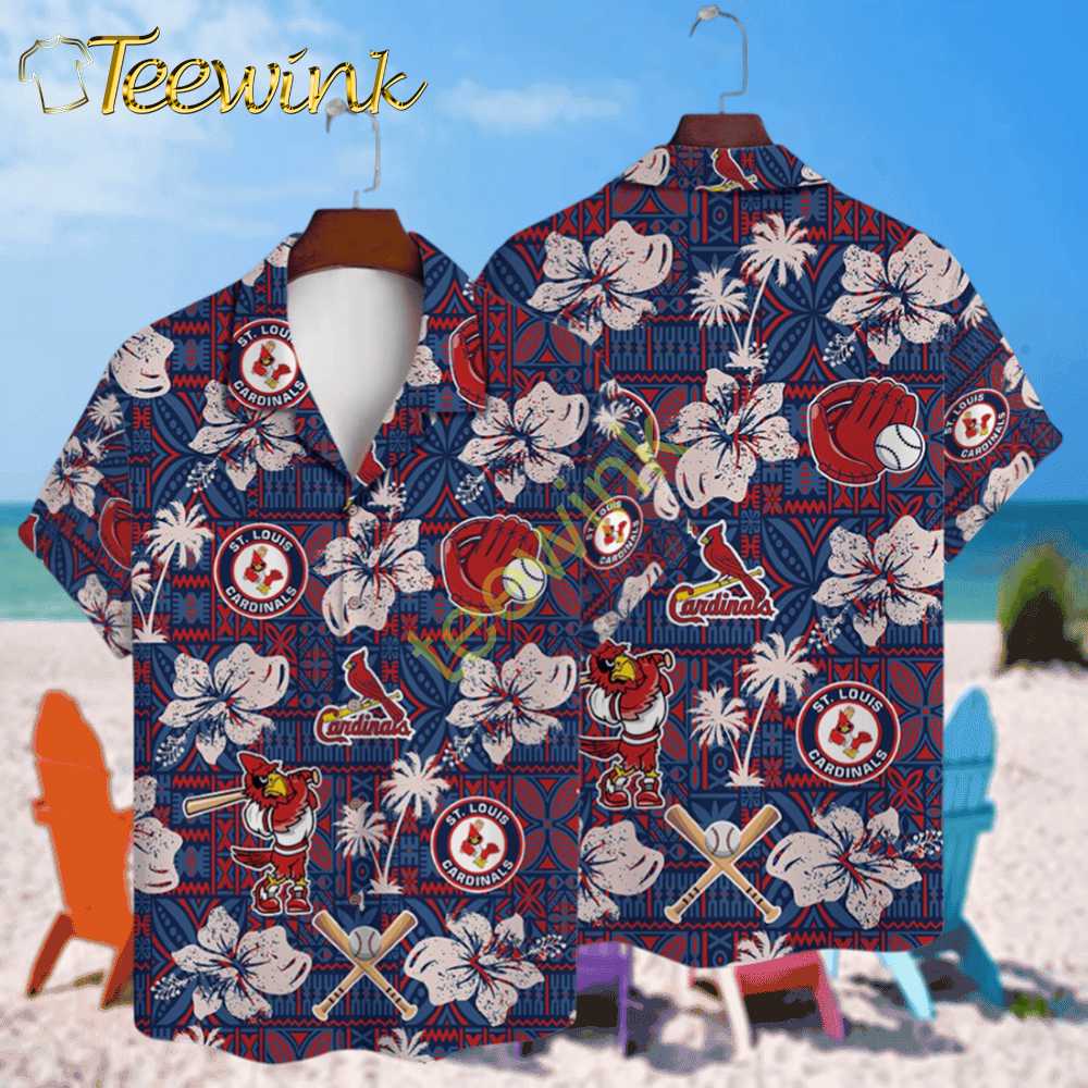St. Louis Cardinals Tropical Ballpark Hawaiian Shirt