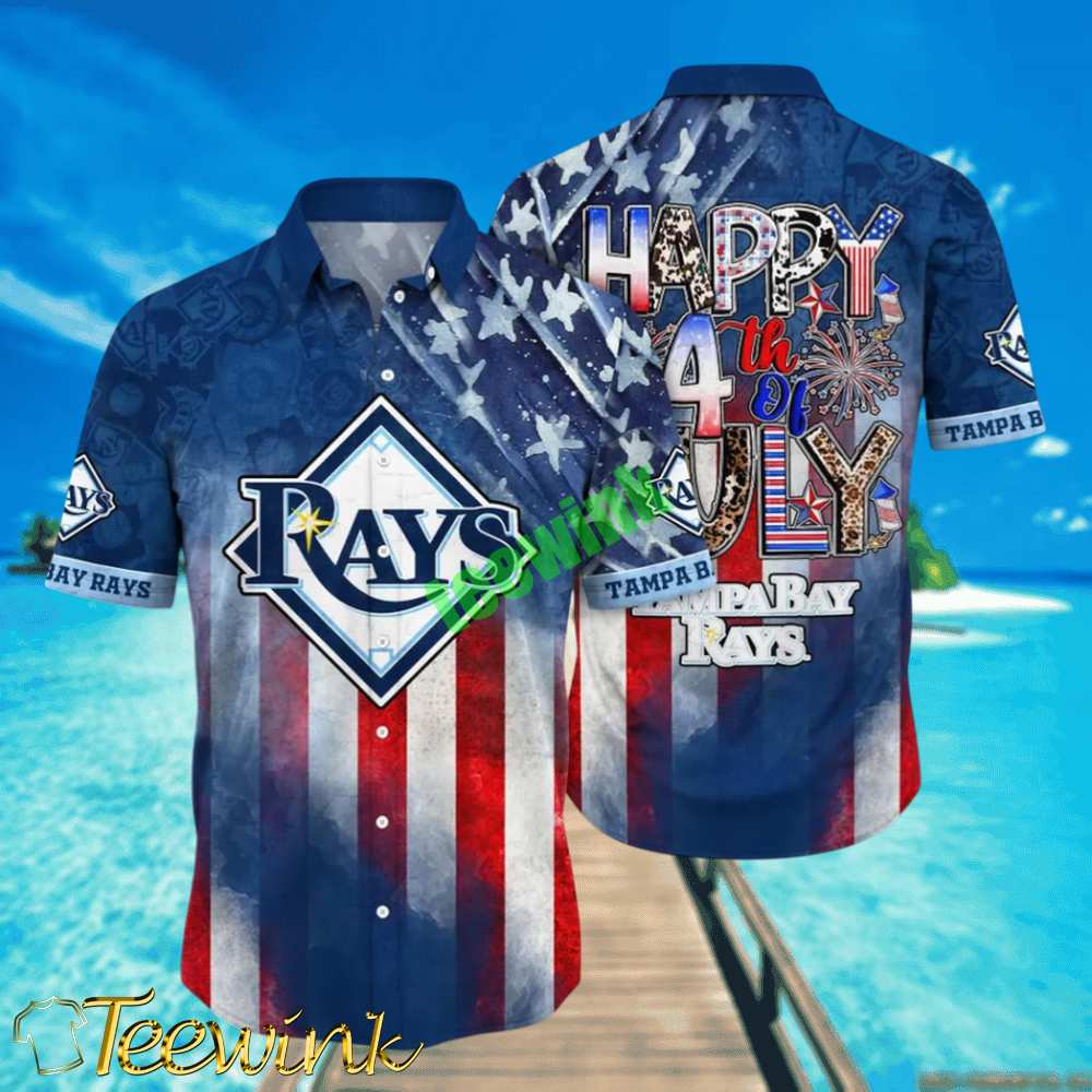 Tampa Bay Rays 4th of July Celebration Hawaiian Shirt