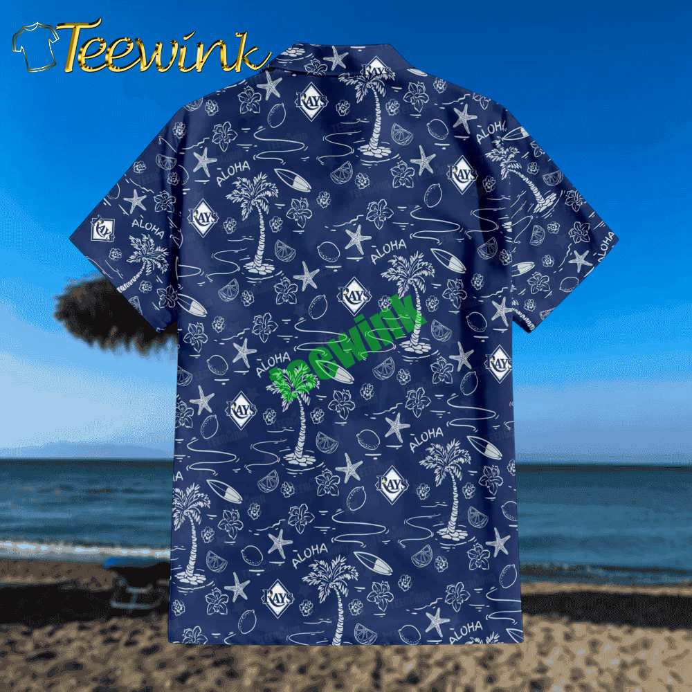 Tampa Bay Rays Aloha Paradise Hawaiian Shirt image 2 Tampa Bay Rays Aloha Paradise Hawaiian Shirt image 2