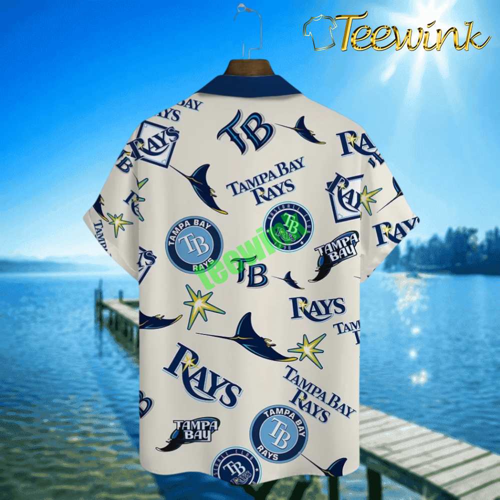 Tampa Bay Rays Classic Logo Hawaiian Shirt image 3 Tampa Bay Rays Classic Logo Hawaiian Shirt image 3