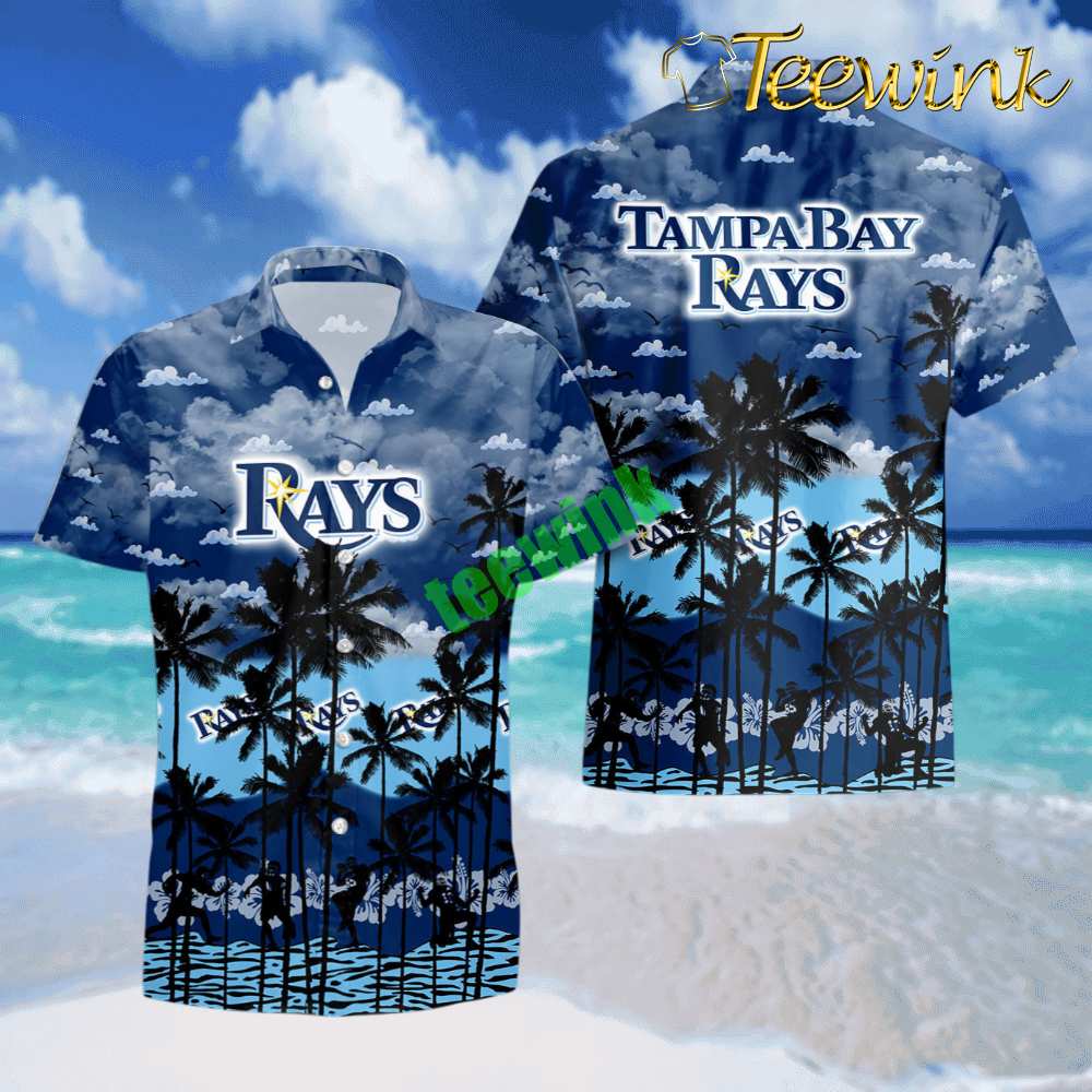 Tampa Bay Rays Coastal Clouds Hawaiian Shirt