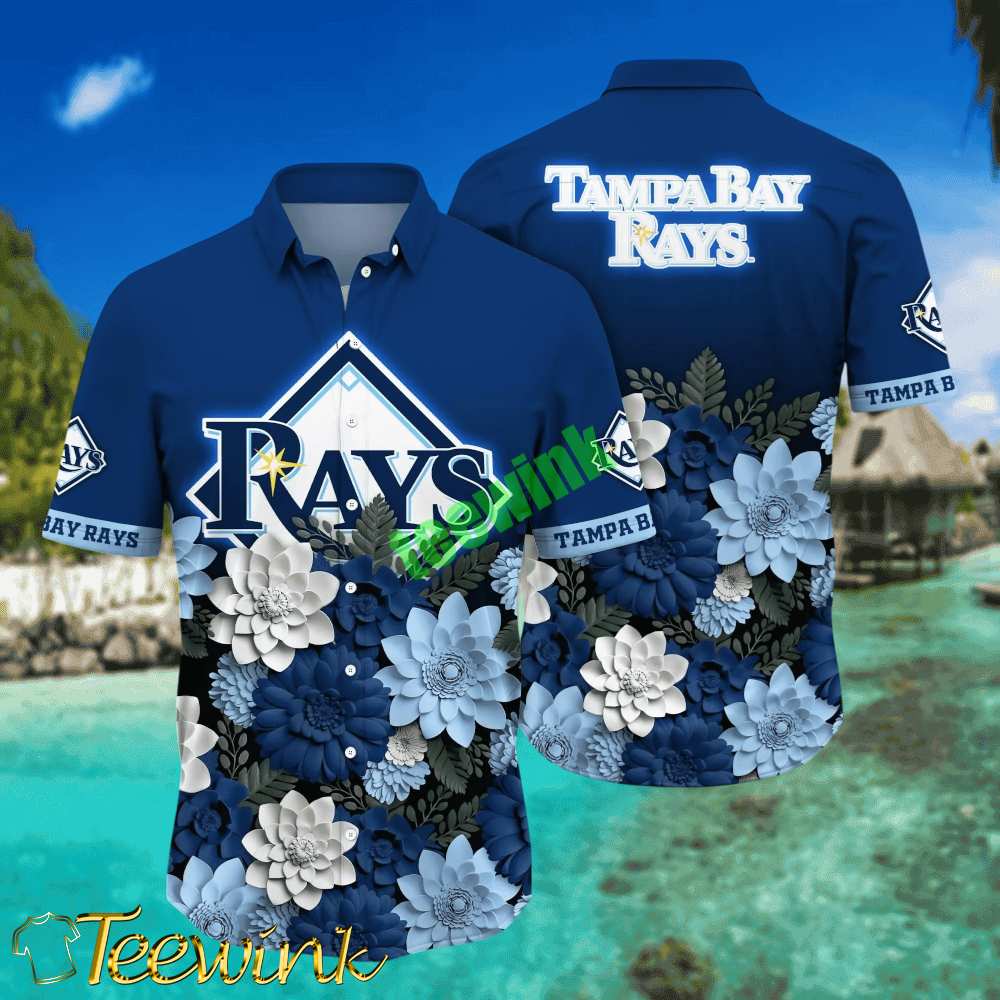 Tampa Bay Rays Floral Oasis Hawaiian Shirt
