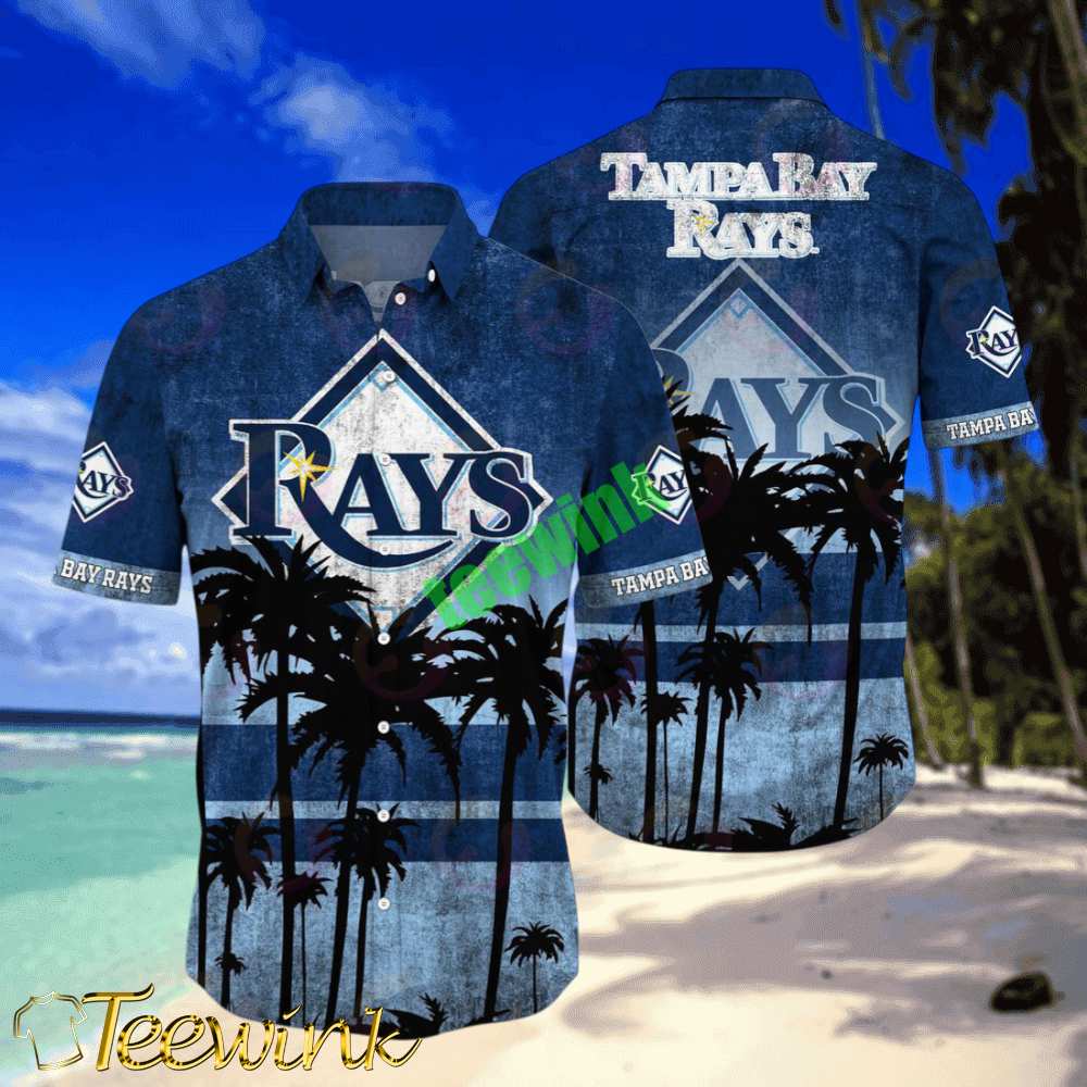 Tampa Bay Rays Iconic Palm Sunset Hawaiian Shirt