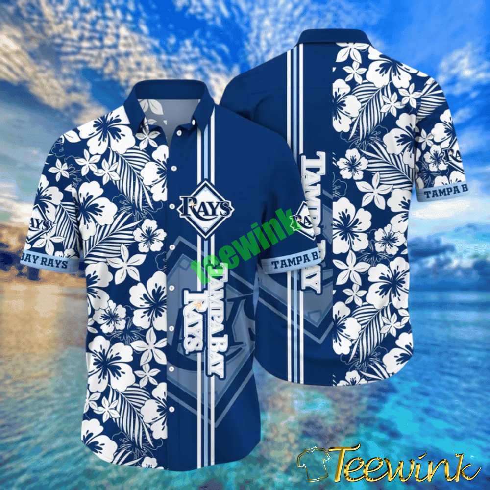 Tampa Bay Rays Island Hibiscus Hawaiian Shirt