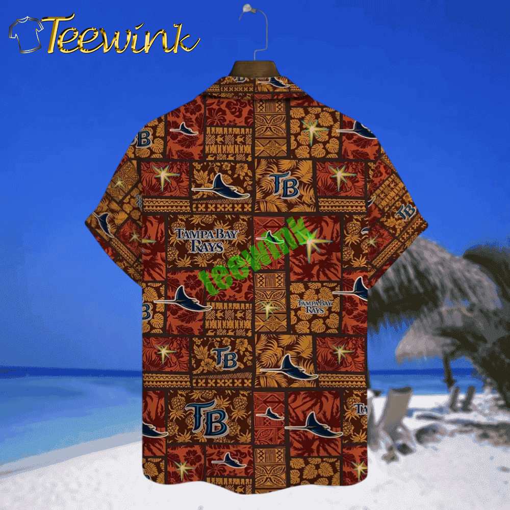 Tampa Bay Rays Island Sunset Hawaiian Shirt image 3 Tampa Bay Rays Island Sunset Hawaiian Shirt image 3