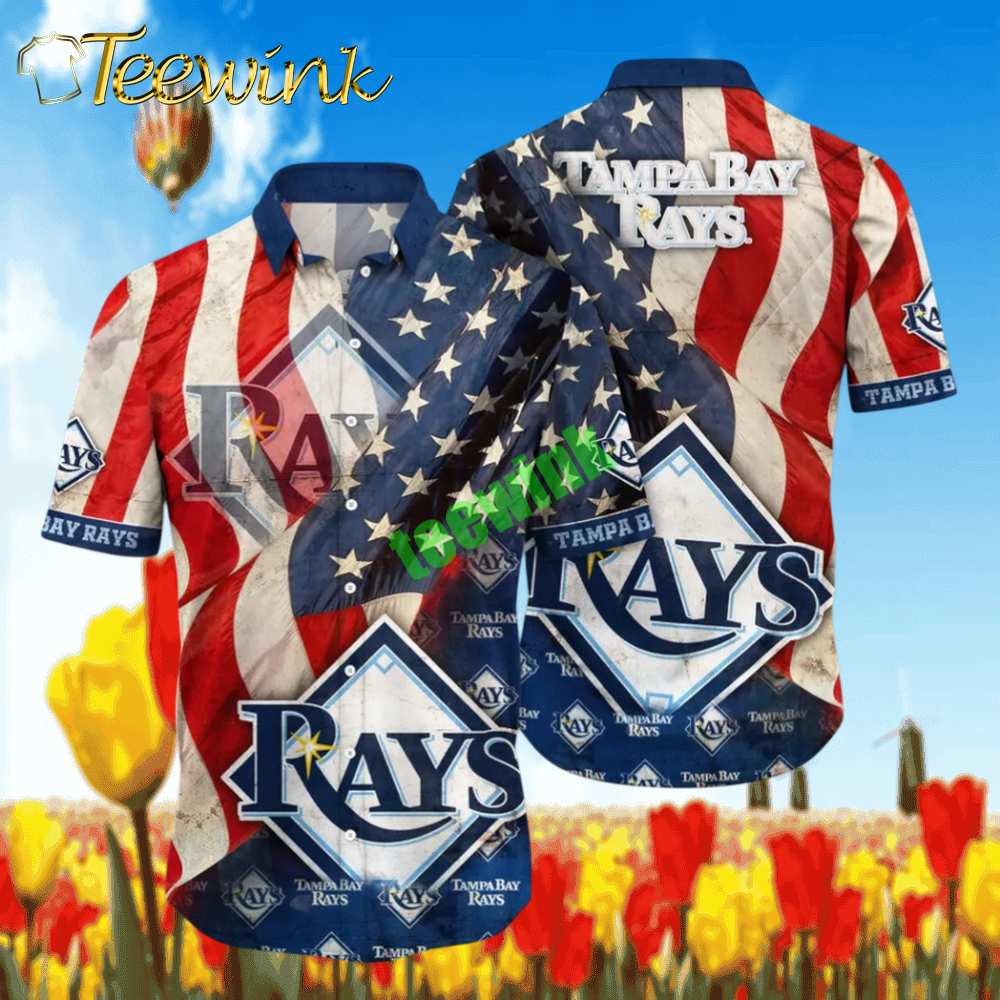 Tampa Bay Rays Midnight Garden Hawaiian Shirt