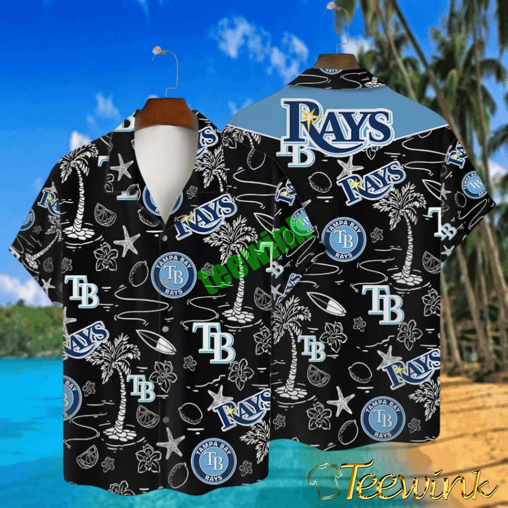 Tampa Bay Rays Midnight Tropics Hawaiian Shirt