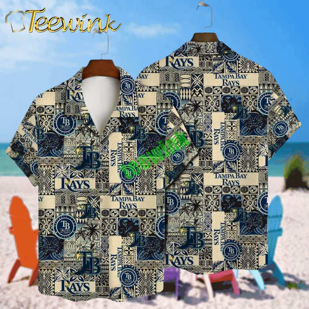 Tampa Bay Rays Patchwork Heritage Hawaiian Shirt