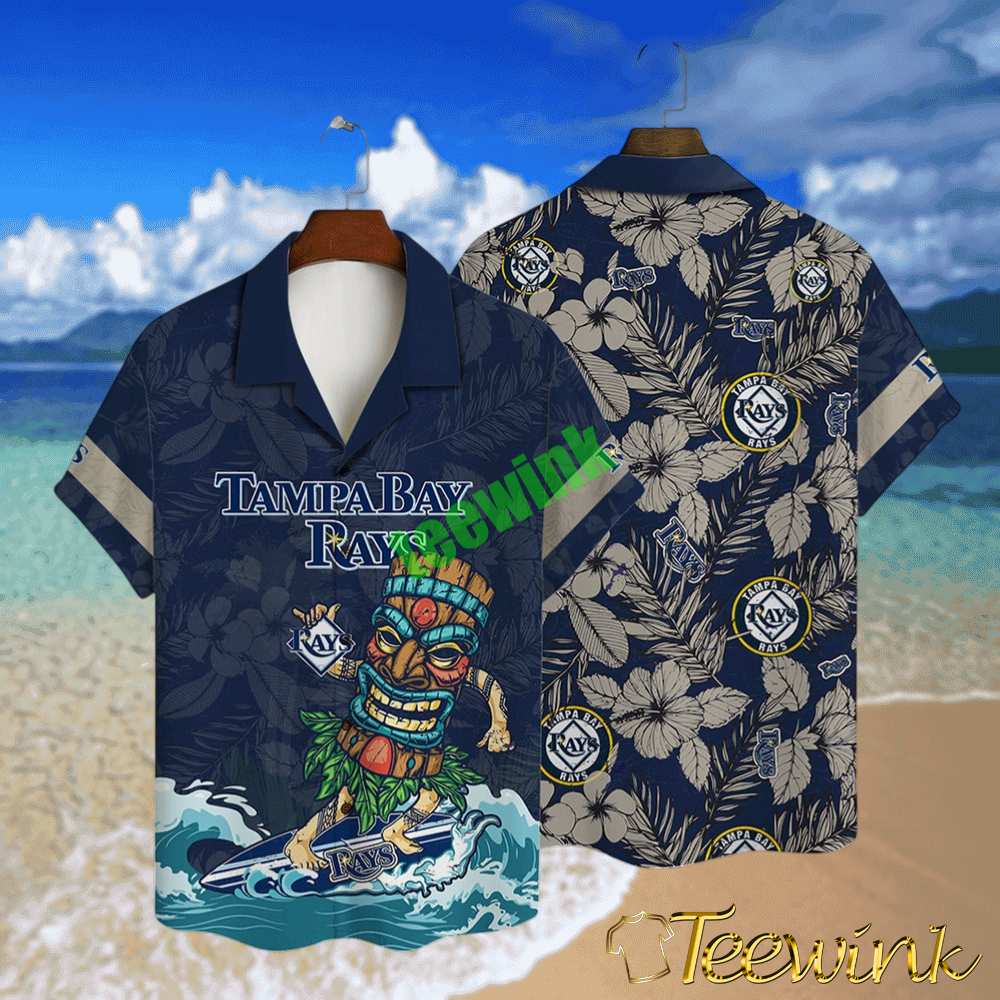 Tampa Bay Rays Tribal Patchwork Hawaiian Shirt