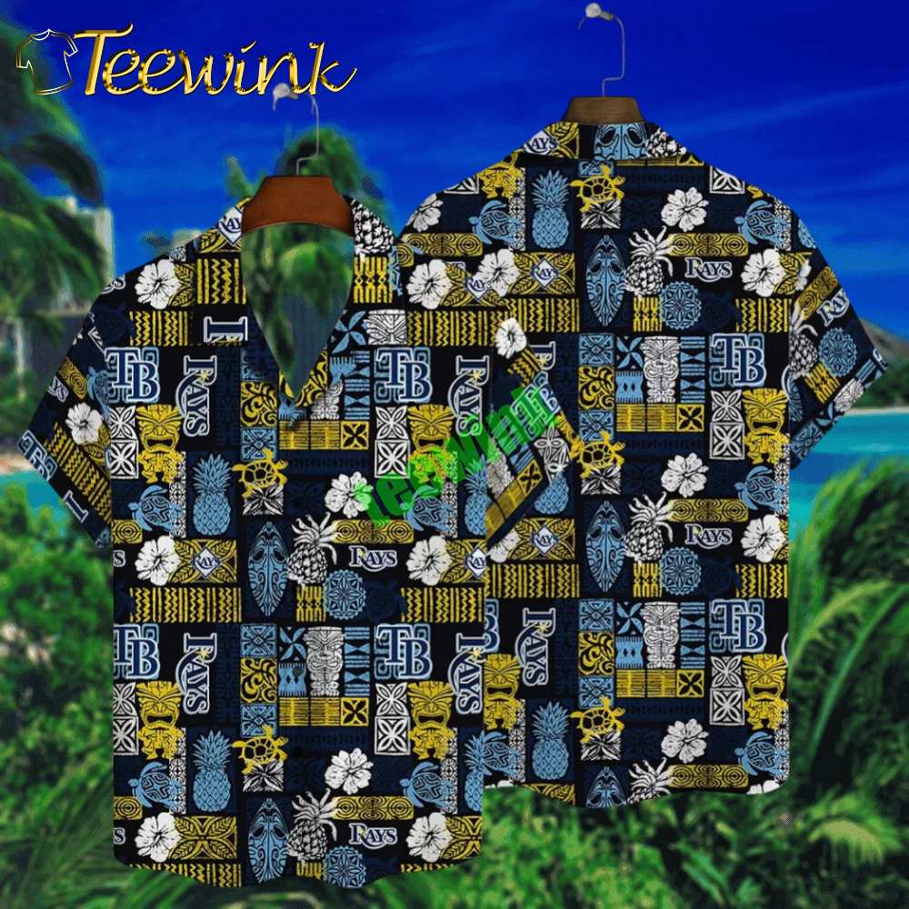Tampa Bay Rays Tribal Pattern Hawaiian Shirt