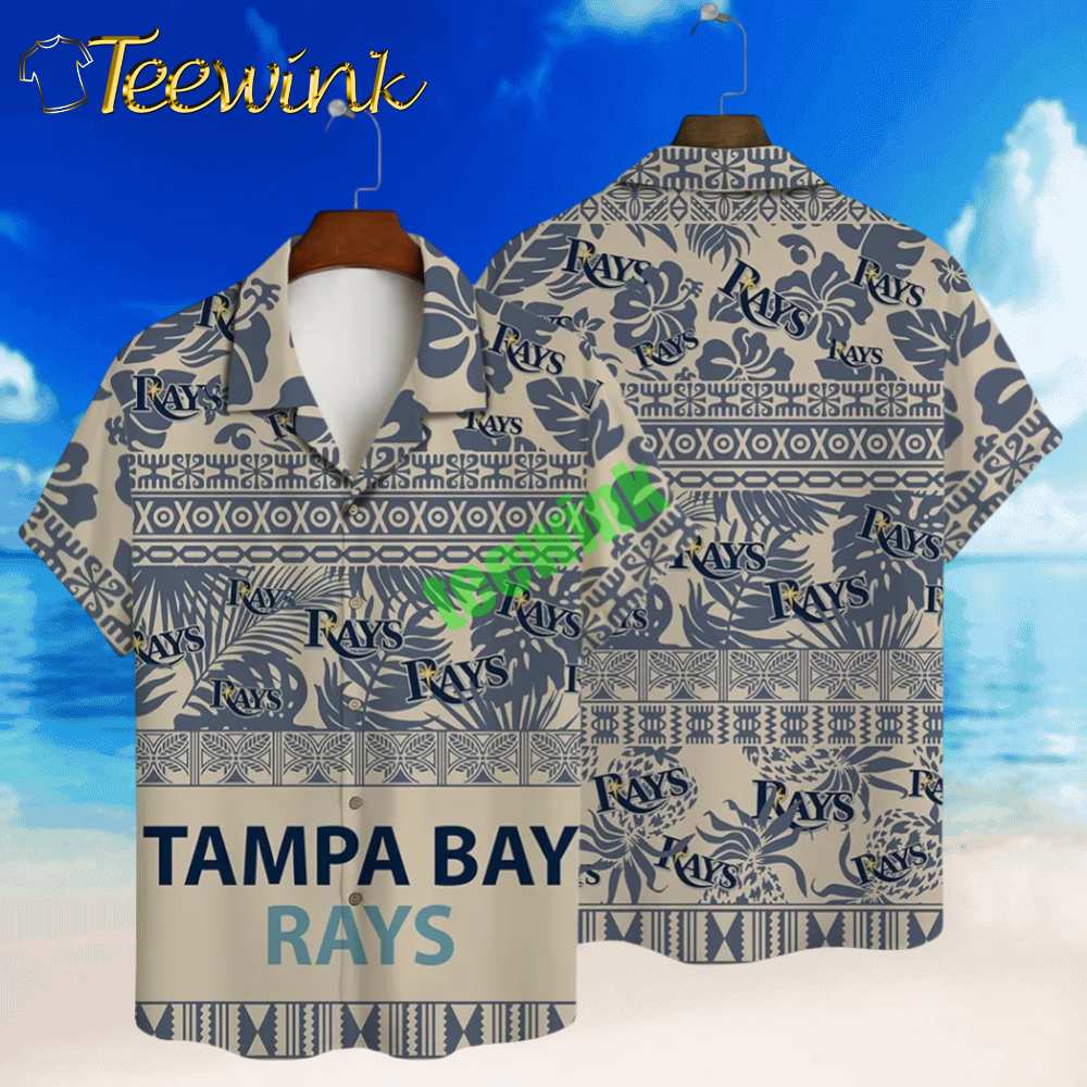 Tampa Bay Rays Tribal Pattern Hawaiian Shirt