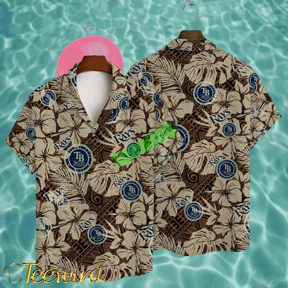 Tampa Bay Rays Tropical Logo Hawaiian Shirt