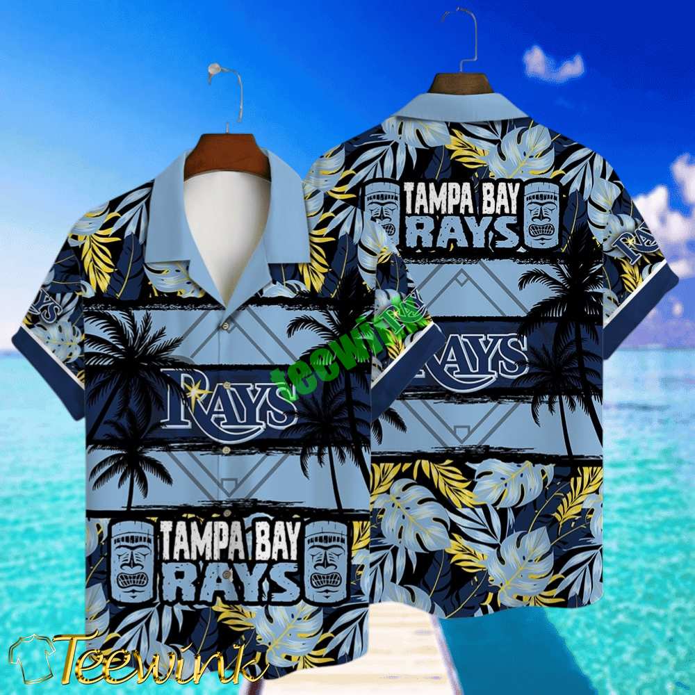 Tampa Bay Rays Tropical Palms Hawaiian Shirt