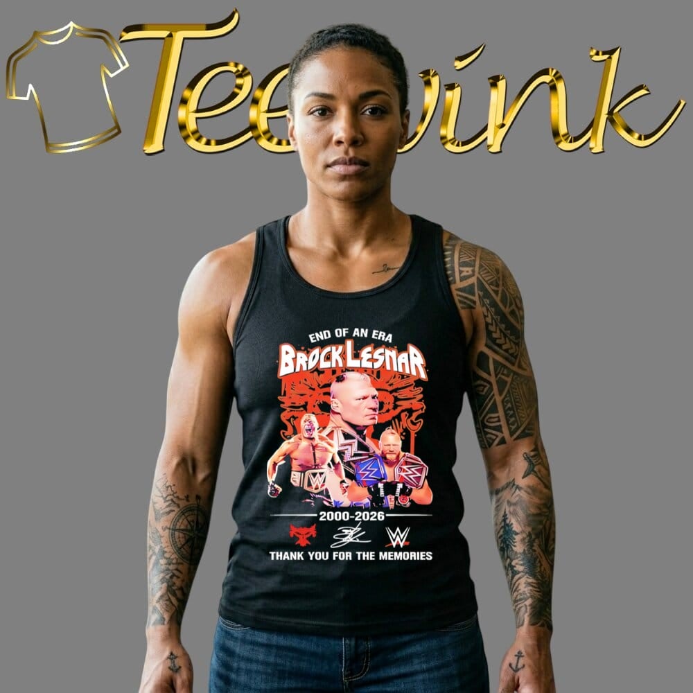 Brock Lesnar end of an era 2000 2026 thank you for the memories shirt image 4 Brock Lesnar end of an era 2000 2026 thank you for the memories shirt image 4