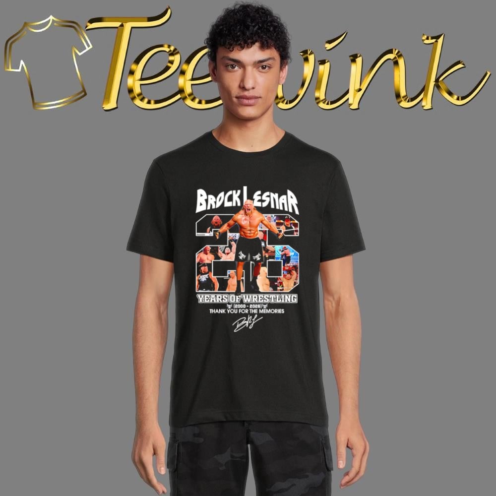 Brock Lesnar wrestling 2000-2026 thank you for the memories signature shirt