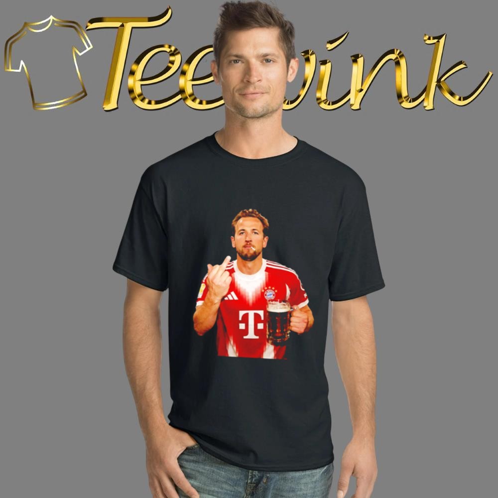 Harry Kane Bayern Munich beer middle finger 2026 photo shirt image 3 Harry Kane Bayern Munich beer middle finger 2026 photo shirt image 3