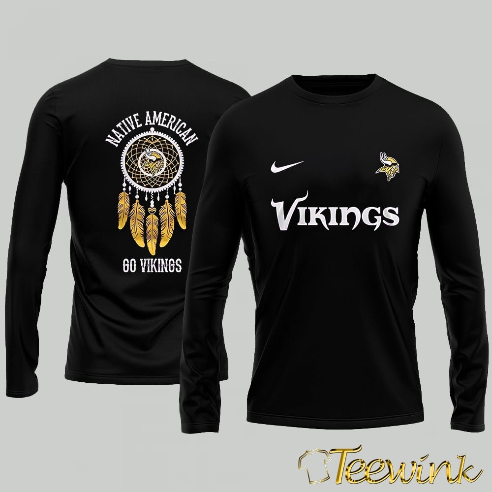 Minnesota Vikings Native American dream catcher Double-Sided Shirt image 2 Minnesota Vikings Native American dream catcher Double-Sided Shirt image 2