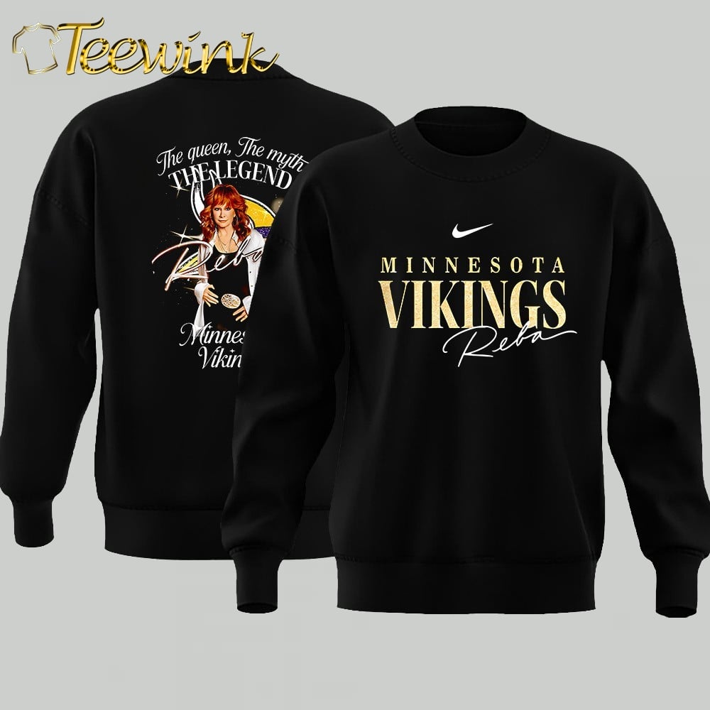 Minnesota Vikings Reba McEntire the queen the myth the legend graphic Double-Sided Shirt image 3 Minnesota Vikings Reba McEntire the queen the myth the legend graphic Double-Sided Shirt image 3