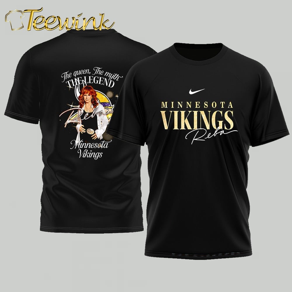 Minnesota Vikings Reba McEntire the queen the myth the legend graphic Double-Sided Shirt image 4 Minnesota Vikings Reba McEntire the queen the myth the legend graphic Double-Sided Shirt image 4