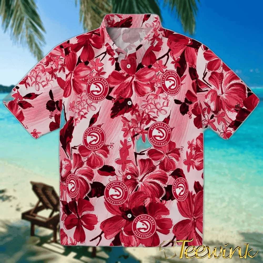 Hibiscus Arrangement Atlanta Hawks Hawaiian Shirt