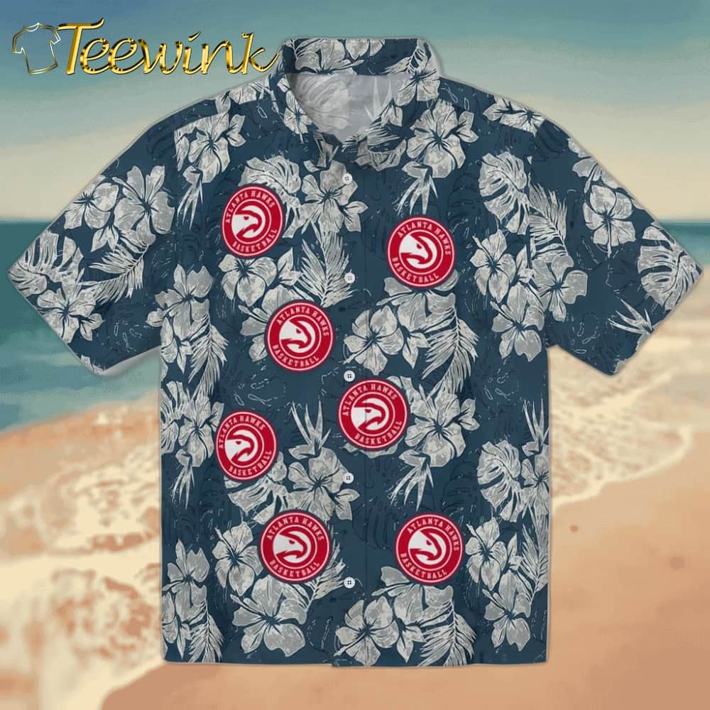 Hibiscus Flowers Atlanta Hawks Hawaiian Shirt
