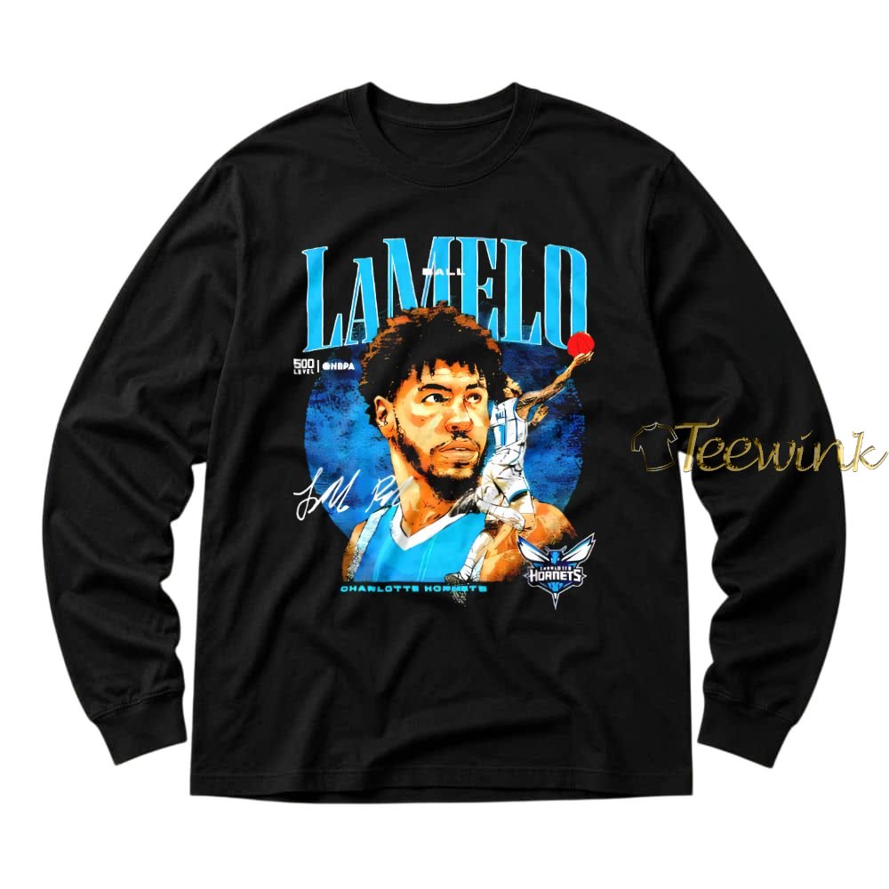 LaMelo Ball Charlotte Hornets Dual Signature Shirt image 3 LaMelo Ball Charlotte Hornets Dual Signature Shirt image 3