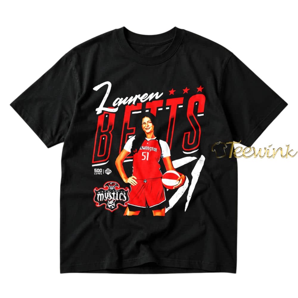 Lauren Betts Washington Mystics Player Pose Shirt