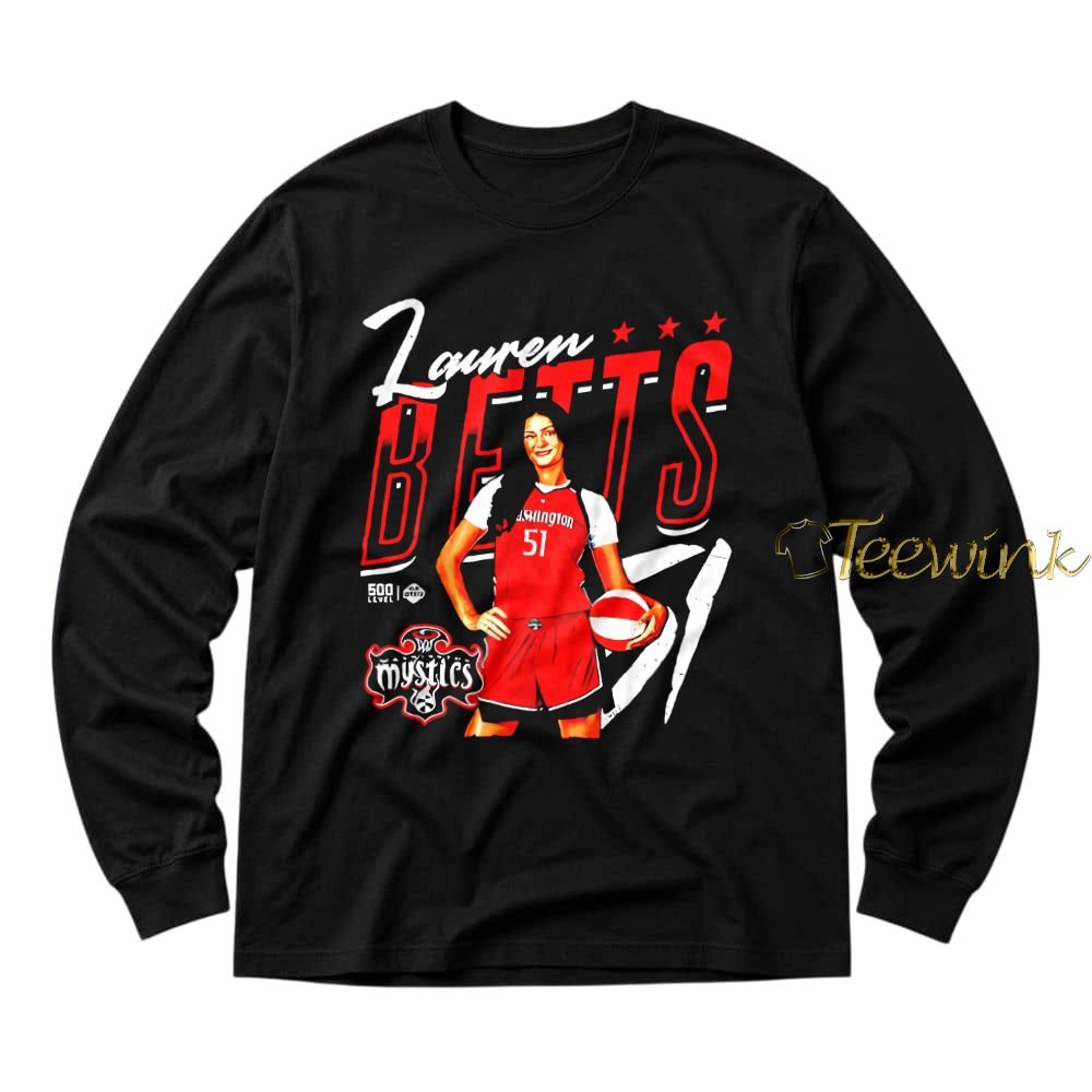 Lauren Betts Washington Mystics Player Pose Shirt image 3 Lauren Betts Washington Mystics Player Pose Shirt image 3