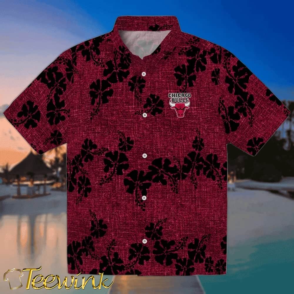 50th State Flower Chicago Bulls Hawaiian Shirt
