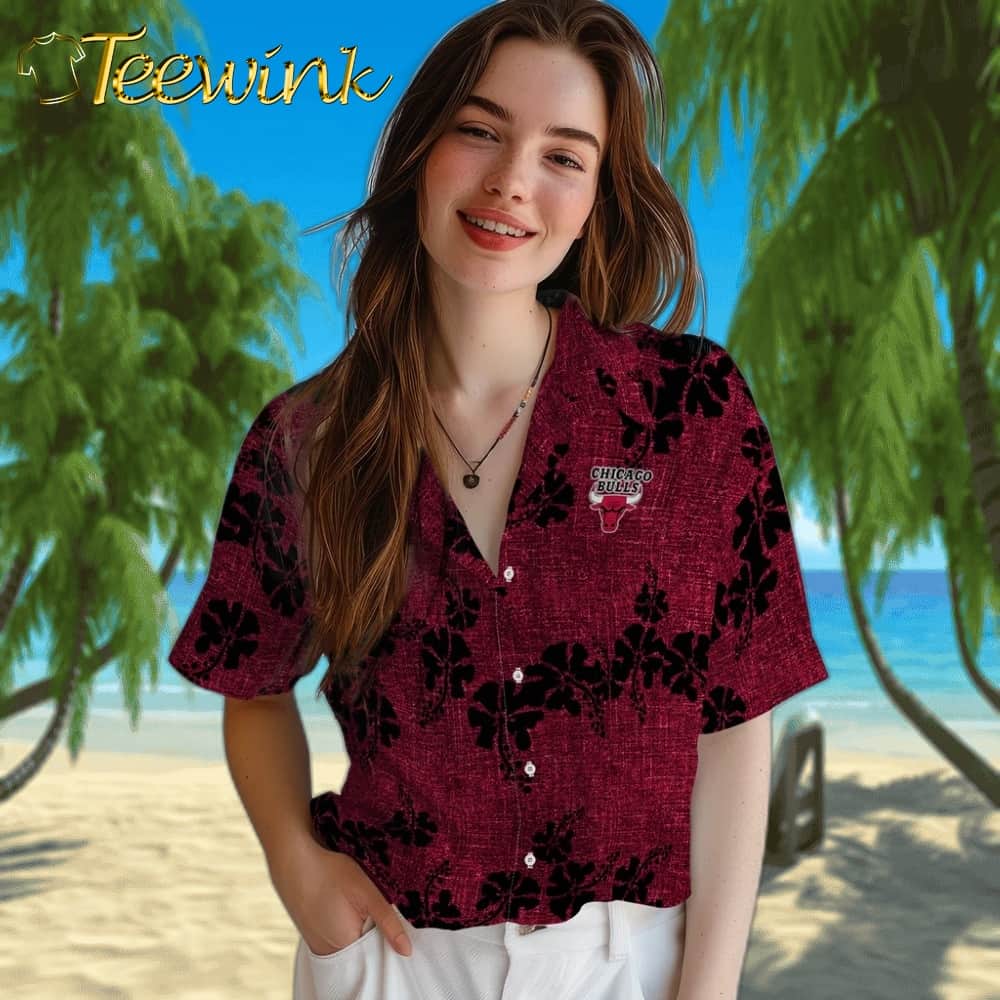 50th State Flower Chicago Bulls Hawaiian Shirt image 4 50th State Flower Chicago Bulls Hawaiian Shirt image 4